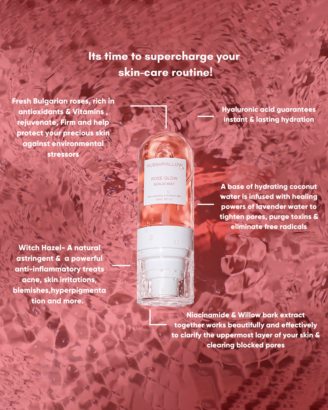 ROSE GLOW SERUM MIST | MURSHMALLOW