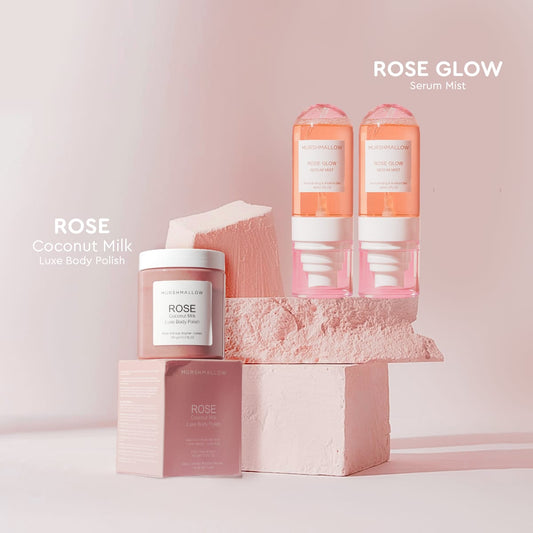 ROSE REGIME COMBO [Exfoliate + Hydrate + Glow] | MURSHMALLOW